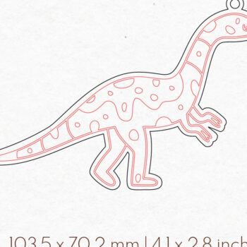 Intra απο ξύλο plywood 3mm-4mm πάχος -  κοπής με λέιζερ σκουλαρίκια Dinosaur Δίασταση 3x3 cm INTRAFABR-69933231 - Image 2