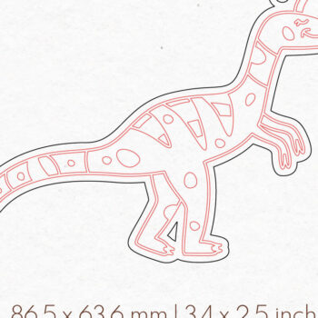 Intra απο ξύλο plywood 3mm-4mm πάχος -  κοπής με λέιζερ σκουλαρίκια Dinosaur Δίασταση 3x3 cm INTRAFABR-70254885 - Image 2