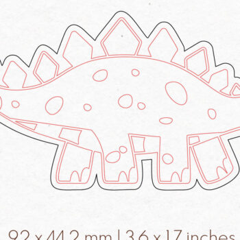 Intra απο ξύλο plywood 3mm-4mm πάχος -  με λέιζερ σκουλαρίκια δεινοσαύρων Δίασταση 3x3 cm INTRAFABR-69772771 - Image 2