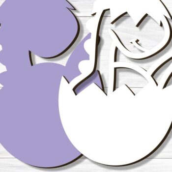 Intra απο ξύλο plywood 3mm-4mm πάχος - Δεινόσαυρος Πασχαλινό δώρο Ετικέτες , Laser Δίασταση 15x15 cm INTRAFABR-89731208 - Image 4