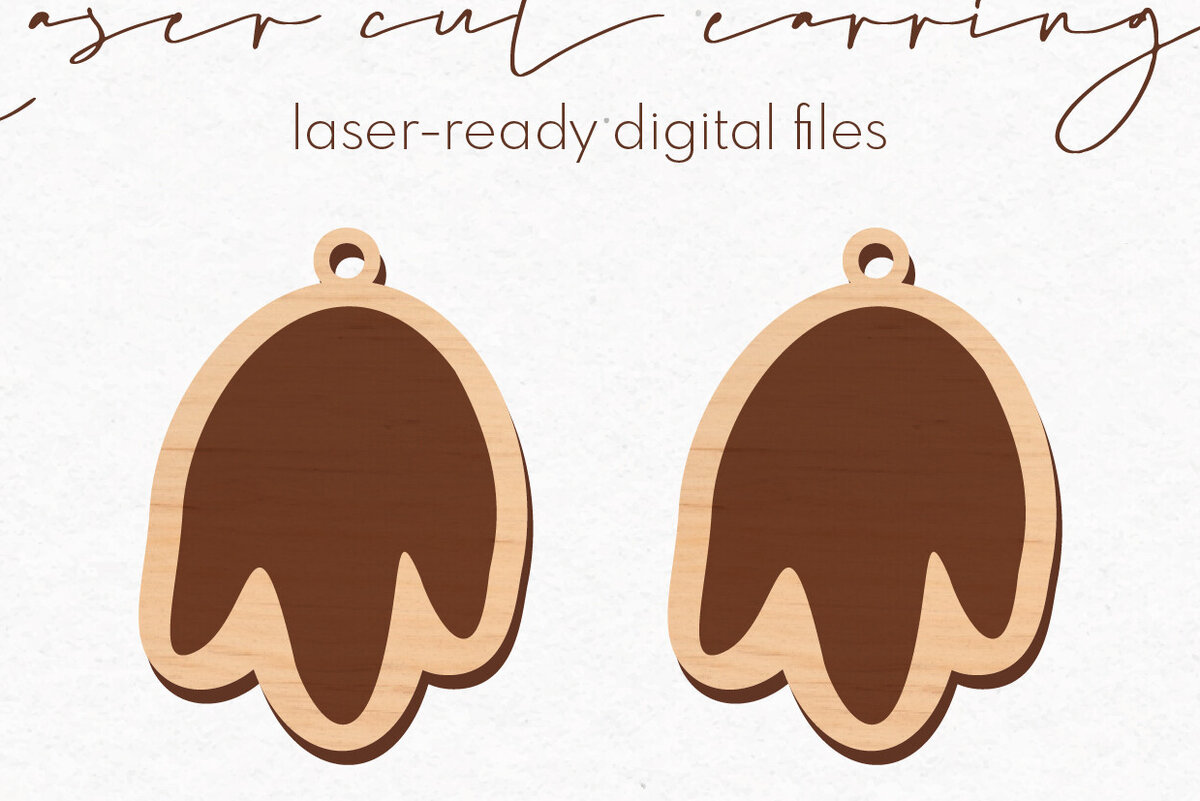 Intra απο ξύλο plywood 3mm-4mm πάχος - Σκουλαρίκια με ίχνος δεινοσαύρου |  Δίασταση 3x3 cm INTRAFABR-79055480