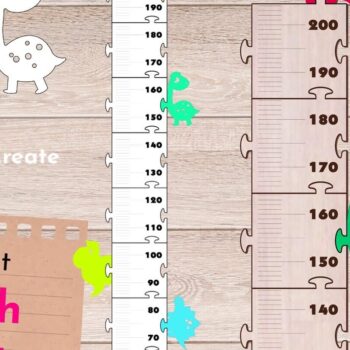 Intra απο ξύλο plywood 3mm-4mm πάχος - Διάγραμμα ανάπτυξης ύψους δεινοσαύρων, Ruller  Δίασταση 30x20 cm INTRAFABR-82435198 - Image 1