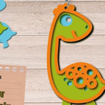 Intra απο ξύλο plywood 3mm-4mm πάχος - Μπρελόκ Dinosaur, Dino 3d Laser Cut Δίασταση 3x3 cm INTRAFABR-82506554 - Image 1