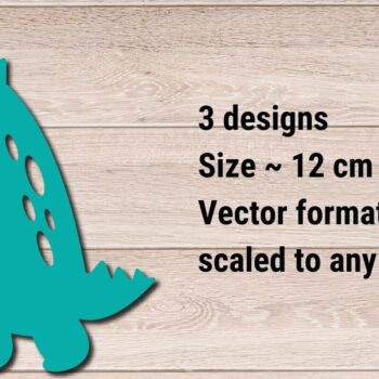 Intra απο ξύλο plywood 3mm-4mm πάχος - Μπρελόκ Dinosaur, κοπής με λέιζερ Dino Δίασταση 3x3 cm INTRAFABR-82715834 - Image 2