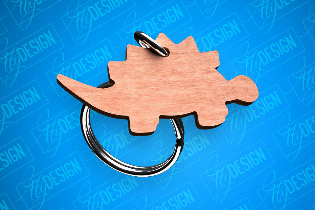 Intra απο ξύλο plywood 3mm-4mm πάχος - Μπρελόκ Dinosaur Shapes Laser Cut  Δίασταση 4x4 cm INTRAFABR-82326825