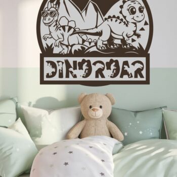 Intra απο ξύλο plywood 3mm-4mm πάχος -  κοπής με λέιζερ Dinosaur για παιδικό δωμάτιο Δίασταση 20x20 cm INTRAFABR-116676607 - Image 2