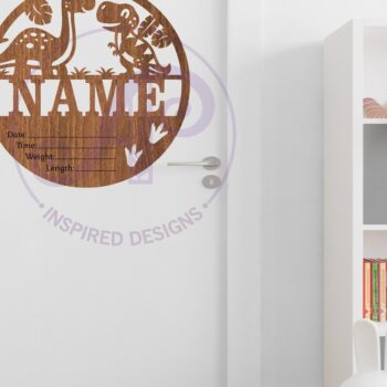 Intra απο ξύλο plywood 3mm-4mm πάχος - Στατιστικά νεογέννητου μωρού δεινοσαύρου, σημάδι γέννησης Δίασταση 30x20 cm INTRAFABR-103000603 - Image 3