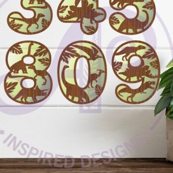 Intra απο ξύλο plywood 3mm-4mm πάχος - Δεινόσαυρος αριθμός δύο επιπέδων τοίχου  Δίασταση 30x20 cm INTRAFABR-88646189 - Image 1