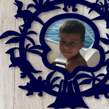 Intra απο ξύλο plywood 3mm-4mm πάχος - Δεινόσαυρος Κορνίζα .  Δίασταση 20x25 cm INTRAFABR-19885032 - Image 1