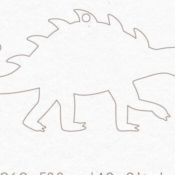 Intra απο ξύλο plywood 3mm-4mm πάχος - Σκουλαρίκια Dinosaur Silhouette |  Δίασταση 3x3 cm INTRAFABR-76674928 - Image 2