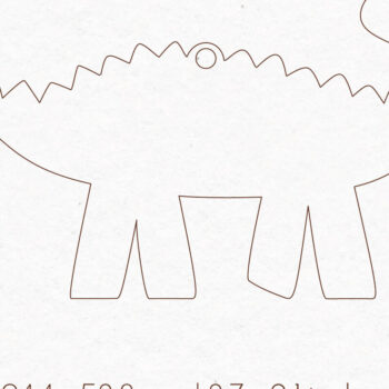 Intra απο ξύλο plywood 3mm-4mm πάχος - Σκουλαρίκια Dinosaur Silhouette |  Δίασταση 3x3 cm INTRAFABR-76933227 - Image 2