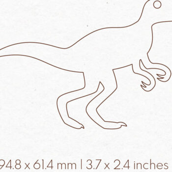 Intra απο ξύλο plywood 3mm-4mm πάχος - Σκουλαρίκια Dinosaur Silhouette |  Δίασταση 3x3 cm INTRAFABR-71144802 - Image 2