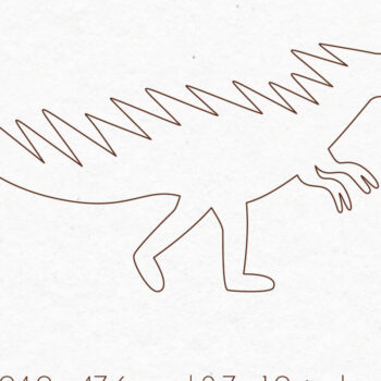 Intra απο ξύλο plywood 3mm-4mm πάχος - Σκουλαρίκια Dinosaur Silhouette |  Δίασταση 3x3 cm INTRAFABR-71610134 - Image 2