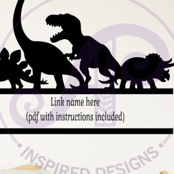 Intra απο ξύλο plywood 3mm-4mm πάχος -  Laser  Name Sinhouette Dinosaur Silhouette Δίασταση 40x50 cm INTRAFABR-117980715 - Image 2
