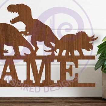 Intra απο ξύλο plywood 3mm-4mm πάχος -  Laser  Name Sinhouette Dinosaur Silhouette Δίασταση 40x50 cm INTRAFABR-117980715 - Image 3