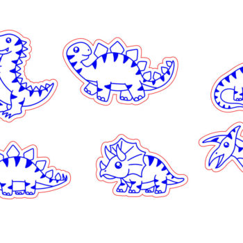 Intra απο ξύλο plywood 3mm-4mm πάχος - Dinosaur Stud Earrings - Break Jhon Δίασταση 3x3 cm INTRAFABR-94958566 - Image 4