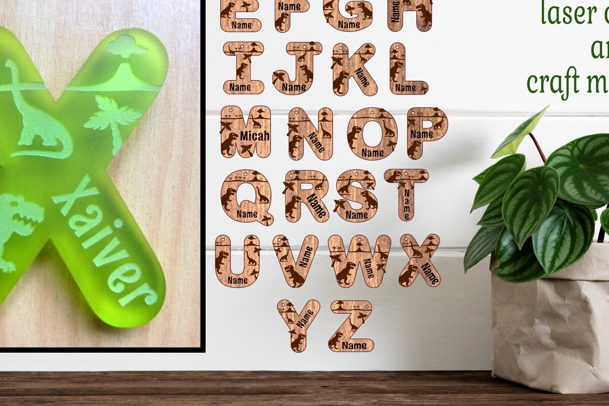 Intra απο ξύλο plywood 3mm-4mm πάχος - Κλειδί σχεδίων επιστολών με θέμα το Dinosaur Δίασταση 30x20 cm INTRAFABR-79954770