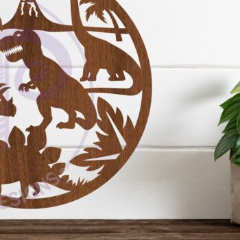 Intra απο ξύλο plywood 3mm-4mm πάχος - Επιγραφή Dinosaur Wall Art,  . Διάνυσμα Δίασταση 40x50 cm INTRAFABR-80116019 - Image 1