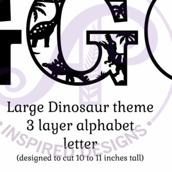 Intra απο ξύλο plywood 3mm-4mm πάχος - Dinosaurs Large G Wall Letter 3 Layer Δίασταση 30x20 cm INTRAFABR-114529818 - Image 2