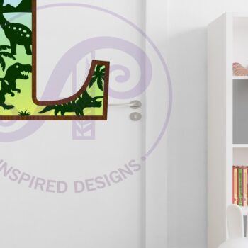 Intra απο ξύλο plywood 3mm-4mm πάχος - Dinosaurs Large L Wall Letter 3 Layer Δίασταση 30x20 cm INTRAFABR-114529703 - Image 3