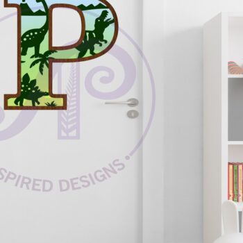 Intra απο ξύλο plywood 3mm-4mm πάχος - Dinosaurs Large P Wall Letter 3 Layer Δίασταση 30x20 cm INTRAFABR-114529662 - Image 3