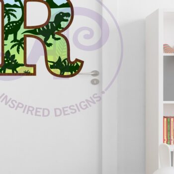 Intra απο ξύλο plywood 3mm-4mm πάχος - Dinosaurs Large R Wall Letter 3 Layer Δίασταση 30x20 cm INTRAFABR-114529630 - Image 3