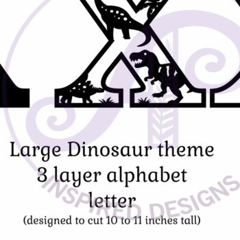Intra απο ξύλο plywood 3mm-4mm πάχος - Dinosaurs Large X Wall Letter 3 Layer Δίασταση 30x20 cm INTRAFABR-114529547 - Image 2