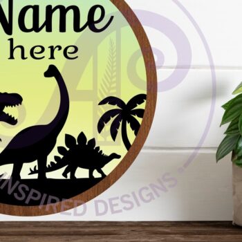 Intra απο ξύλο plywood 3mm-4mm πάχος - Τοίχος προσωποποιημένου ονόματος με στρώσεις δεινοσαύρων Δίασταση 40x50 cm INTRAFABR-117902804 - Image 4