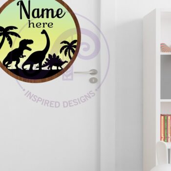 Intra απο ξύλο plywood 3mm-4mm πάχος - Τοίχος προσωποποιημένου ονόματος με στρώσεις δεινοσαύρων Δίασταση 40x50 cm INTRAFABR-117902804 - Image 5