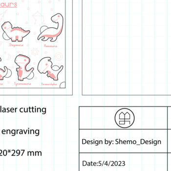 Intra απο ξύλο plywood 3mm-4mm πάχος - Εκπαιδευτικός πίνακας παζλ Δεινοσαύρων Δίασταση 40x50 cm INTRAFABR-66305386 - Image 5