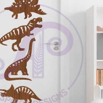 Intra απο ξύλο plywood 3mm-4mm πάχος - Σχήματα κοπής με λέιζερ Silhouette Dinosaurs 4 Δίασταση 30x20 cm INTRAFABR-86251713 - Image 3