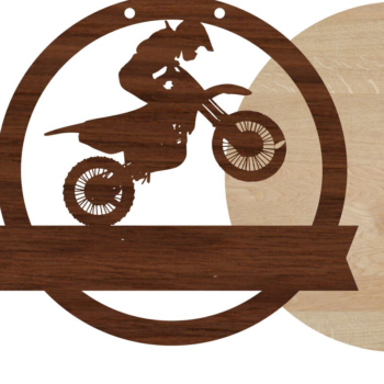Intra απο ξύλο plywood 3mm-4mm πάχος - Dirt Bike Welcome Sign and Blank Δίασταση 20x20 cm INTRAFABR-14177789 - Image 1