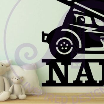 Intra απο ξύλο plywood 3mm-4mm πάχος - Σήμα ονόματος αυτοκινήτου Dirt Racer Sprint  Δίασταση 30x20 cm INTRAFABR-96246166 - Image 2