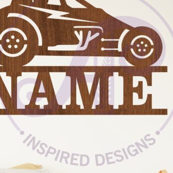 Intra απο ξύλο plywood 3mm-4mm πάχος - Σήμα Dirt Racer Sprint Car Without Wings Δίασταση 40x50 cm INTRAFABR-119049172 - Image 2