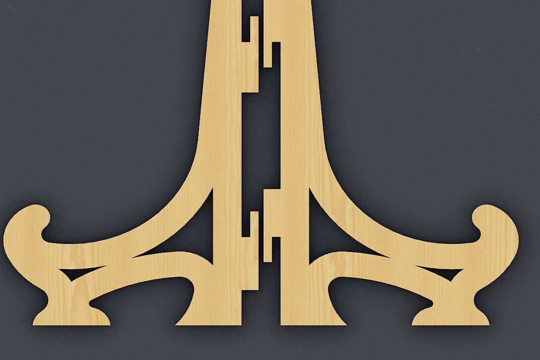 Intra απο ξύλο plywood 3mm-4mm πάχος - Πλαίσιο πιάτων, Πιατοθήκη Σχέδια κοπής με λέιζερ Δίασταση 20x20 cm INTRAFABR-37057337