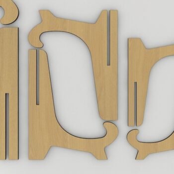 Intra απο ξύλο plywood 3mm-4mm πάχος - Θήκη πιάτων Glowforge Laser Cut File 026 Δίασταση 20x20 cm INTRAFABR-34326484 - Image 2