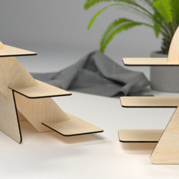 Intra απο ξύλο plywood 3mm-4mm πάχος - Πακέτο βάσης οθόνης Δίασταση 4x4 cm INTRAFABR-27408112 - Image 4