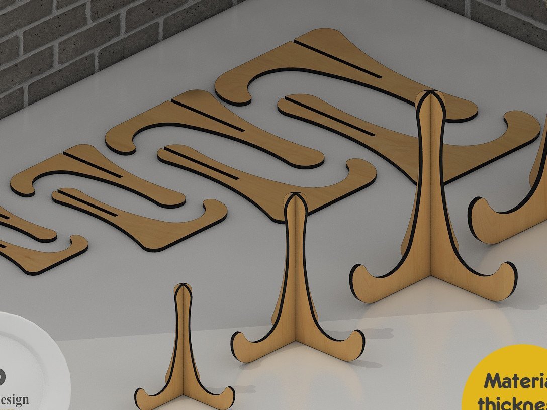 Intra απο ξύλο plywood 3mm-4mm πάχος - Βάση οθόνης / Σχέδιο κορνίζας Easel Δίασταση 20x25 cm INTRAFABR-42956706