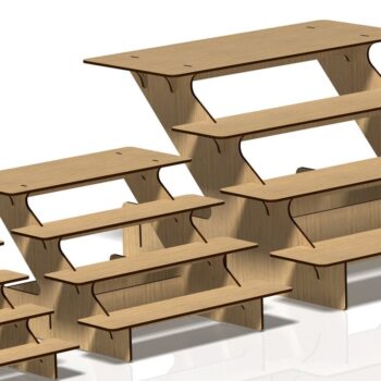 Intra απο ξύλο plywood 3mm-4mm πάχος - Βάση οθόνης, θήκη,  Stander Δίασταση 20x20 cm INTRAFABR-45921171 - Image 1