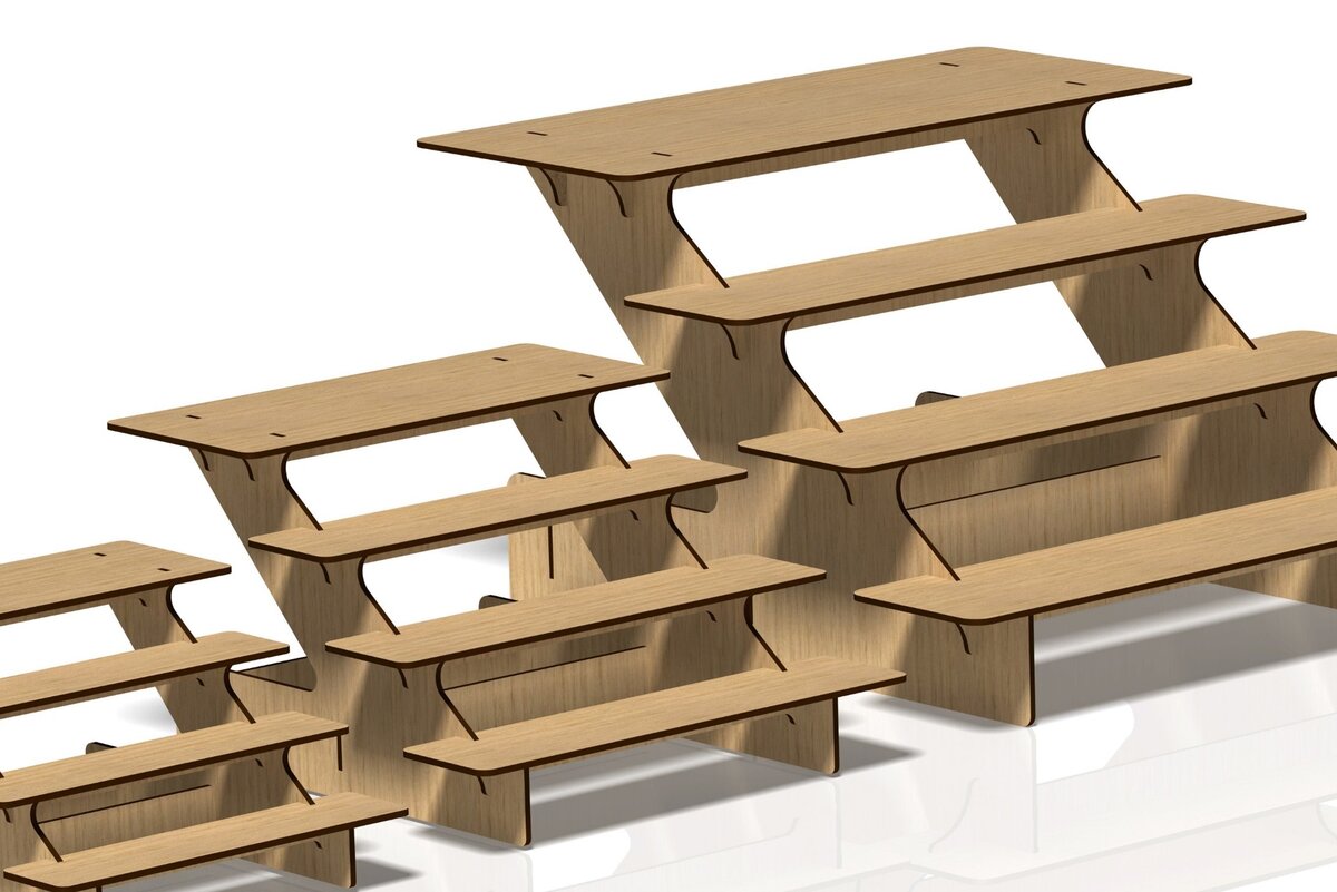 Intra απο ξύλο plywood 3mm-4mm πάχος - Βάση οθόνης, θήκη,  Stander Δίασταση 20x20 cm INTRAFABR-45921171