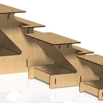 Intra απο ξύλο plywood 3mm-4mm πάχος - Βάση οθόνης, θήκη,  Stander Δίασταση 20x20 cm INTRAFABR-45921171 - Image 2