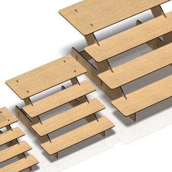 Intra απο ξύλο plywood 3mm-4mm πάχος - Βάση οθόνης, θήκη,  Stander Δίασταση 20x20 cm INTRAFABR-45921171 - Image 3