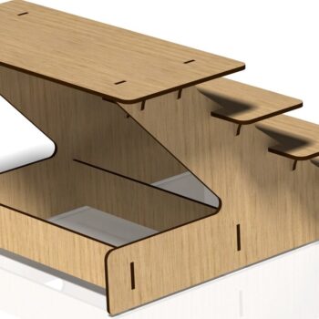 Intra απο ξύλο plywood 3mm-4mm πάχος - Βάση οθόνης, θήκη,  Stander Δίασταση 20x20 cm INTRAFABR-45921171 - Image 5