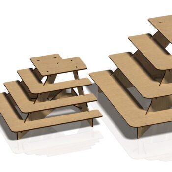 Intra απο ξύλο plywood 3mm-4mm πάχος - Βάση οθόνης, θήκη,  Stander Δίασταση 20x20 cm INTRAFABR-45922193 - Image 1