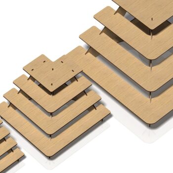 Intra απο ξύλο plywood 3mm-4mm πάχος - Βάση οθόνης, θήκη,  Stander Δίασταση 20x20 cm INTRAFABR-45922193 - Image 5