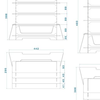 Intra απο ξύλο plywood 3mm-4mm πάχος - Βάση οθόνης, θήκη,  Stander Δίασταση 20x20 cm INTRAFABR-45915945 - Image 5