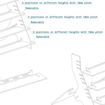 Intra απο ξύλο plywood 3mm-4mm πάχος - Βάση οθόνης, θήκη,  Stander Δίασταση 20x20 cm INTRAFABR-45915945 - Image 6