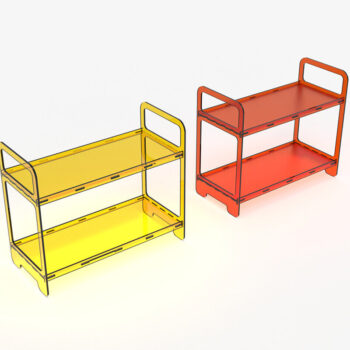 Intra απο ξύλο plywood 3mm-4mm πάχος - Εμφάνιση υ κοπής με λέιζερ βάσης, ράφι Δίασταση 30x20 cm INTRAFABR-108594806 - Image 4