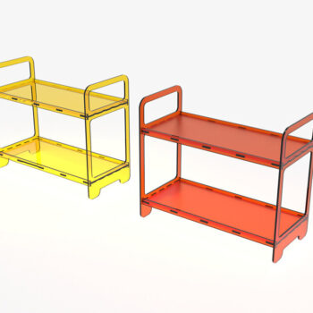 Intra απο ξύλο plywood 3mm-4mm πάχος - Εμφάνιση υ κοπής με λέιζερ βάσης, ράφι Δίασταση 30x20 cm INTRAFABR-108594806 - Image 5