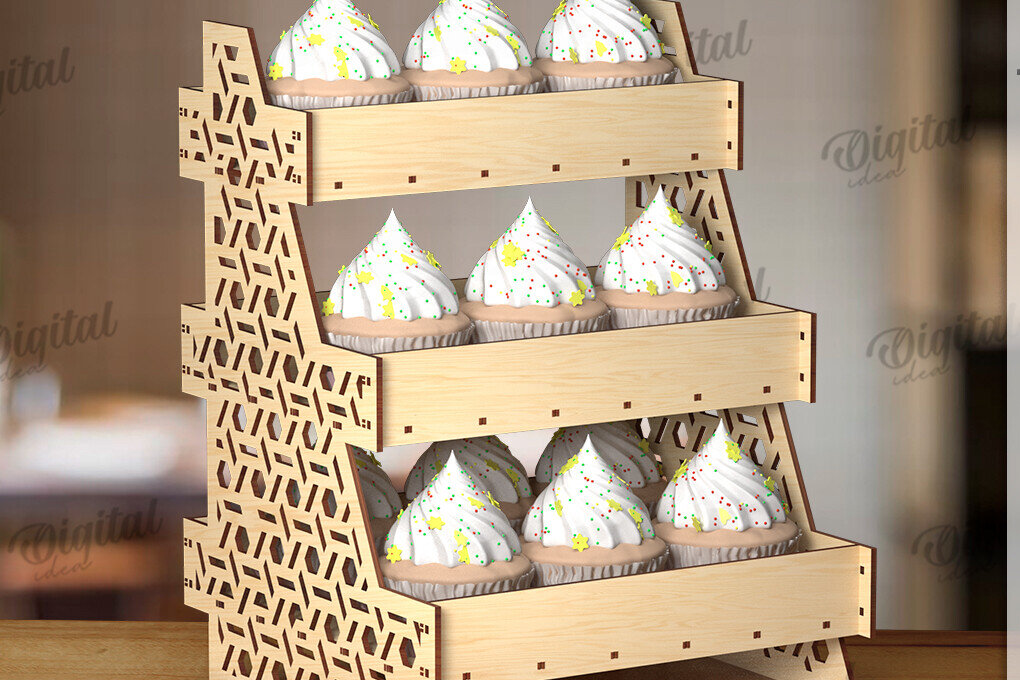 Intra απο ξύλο plywood 3mm-4mm πάχος -  βάσης οθόνης. Ξύλινο σταντ Δίασταση 30x20 cm INTRAFABR-123032043